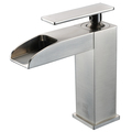 Alfi Brand Brushed Nickel Sgl Hole Waterfall Bathroom Faucet AB1598-BN